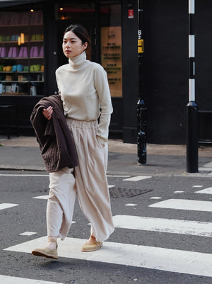 Wide Pants / V-WD16 / IVORY (Pre order item - ready to ship in 1-2 weeks)
