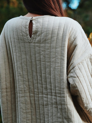 Quilted Dress / CQ-PD20 / IVORY (Pre order item - ready to ship in 1-2 weeks)