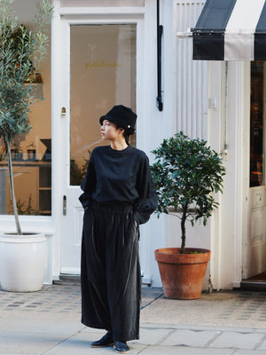 Wide Pants / V-WD16 / SUMI BLACK (Pre order item - ready to ship in 1-2 weeks)
