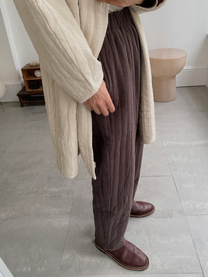 Quilted Easy Pants / CQ-PEP12 / PLUM (Pre order item - ready to ship in 1-2 weeks)