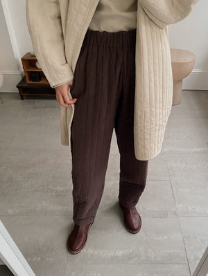 Quilted Easy Pants / CQ-PEP12 / PLUM (Pre order item - ready to ship in 1-2 weeks)