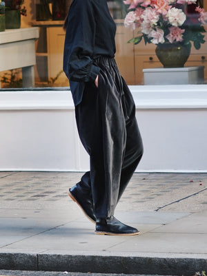Wide Pants / V-WD16 / SUMI BLACK (Pre order item - ready to ship in 1-2 weeks)