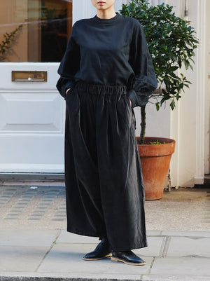 Wide Pants / V-WD16 / SUMI BLACK (Pre order item - ready to ship in 1-2 weeks)