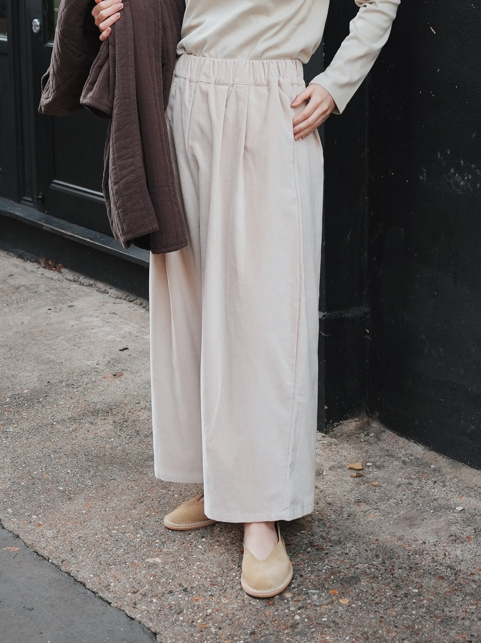 Wide Pants / V-WD16 / IVORY (Pre order item - ready to ship in 1-2 weeks)
