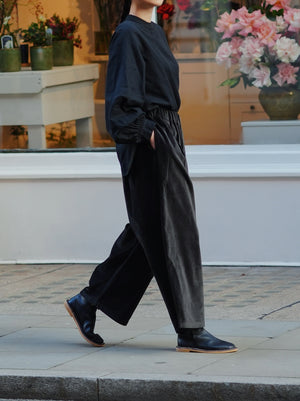 Wide Pants / V-WD16 / SUMI BLACK (Pre order item - ready to ship in 1-2 weeks)