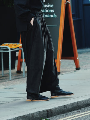 Wide Pants / V-WD16 / SUMI BLACK (Pre order item - ready to ship in 1-2 weeks)