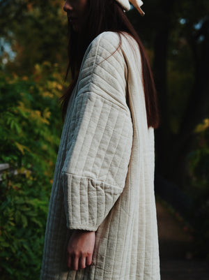 Quilted Dress / CQ-PD20 / IVORY (Pre order item - ready to ship in 1-2 weeks)