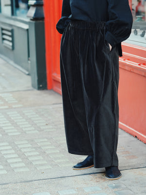 Wide Pants / V-WD16 / SUMI BLACK (Pre order item - ready to ship in 1-2 weeks)