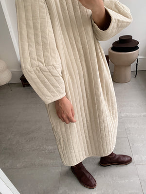 Quilted Dress / CQ-PD20 / IVORY (Pre order item - ready to ship in 1-2 weeks)
