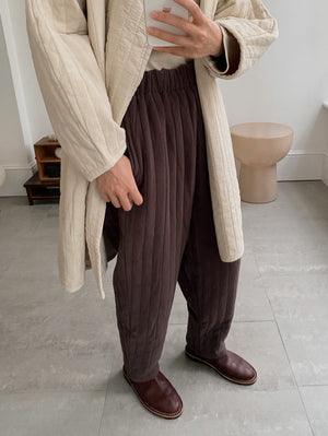 Quilted Easy Pants / CQ-PEP12 / PLUM (Pre order item - ready to ship in 1-2 weeks)