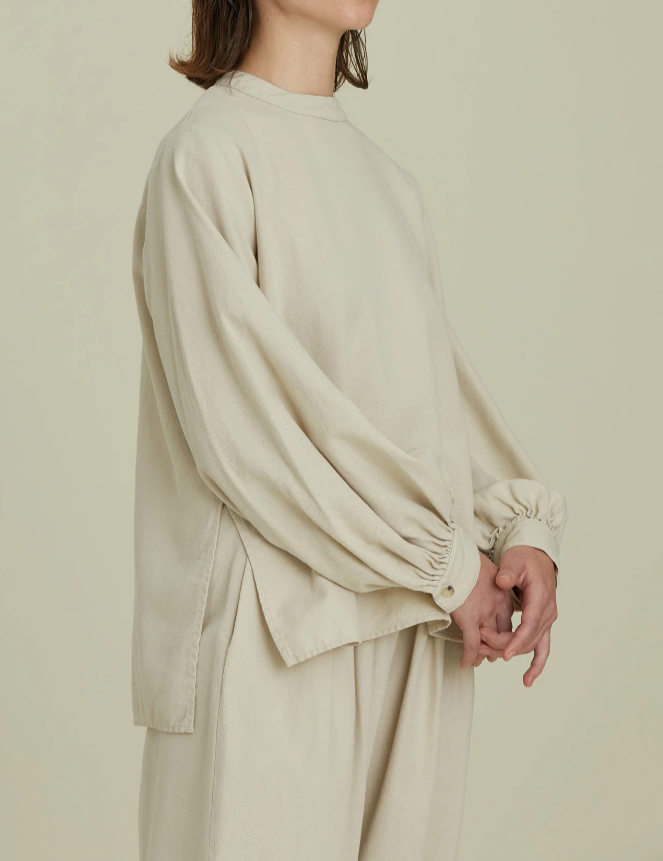 PUFF SLEEVE BLOUES / T-PSB06 / IVORY (Pre order item - ready to ship in 1-2 weeks)