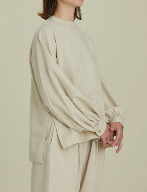 PUFF SLEEVE BLOUES / T-PSB06 / IVORY (Pre order item - ready to ship in 1-2 weeks)