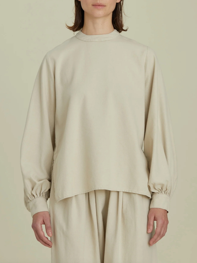 PUFF SLEEVE BLOUES / T-PSB06 / IVORY (Pre order item - ready to ship in 1-2 weeks)