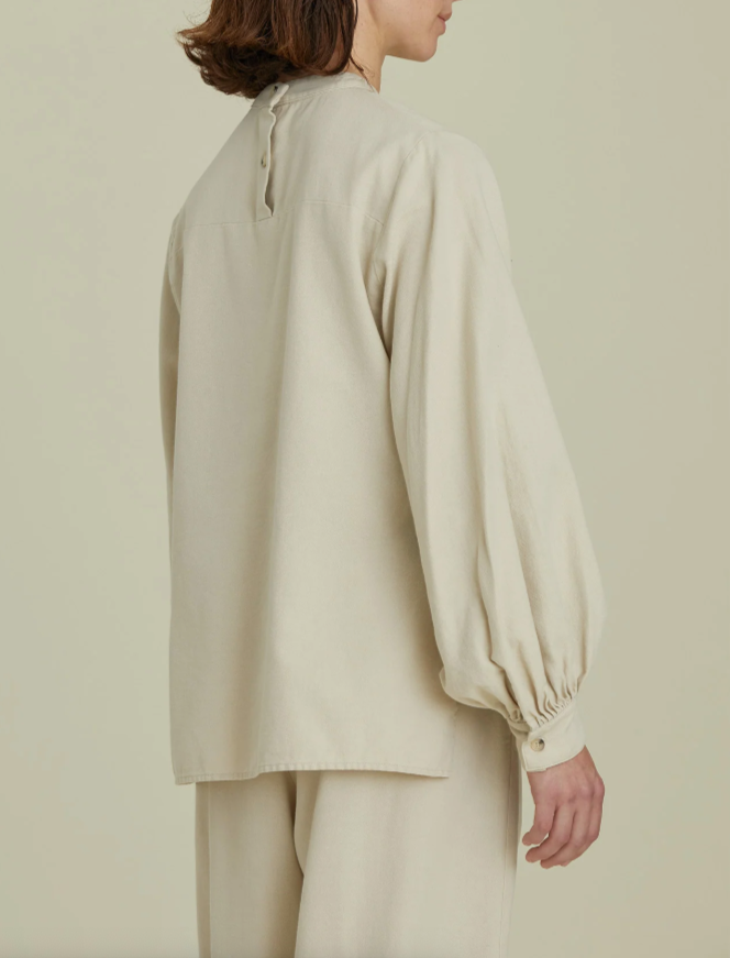 PUFF SLEEVE BLOUES / T-PSB06 / IVORY (Pre order item - ready to ship in 1-2 weeks)