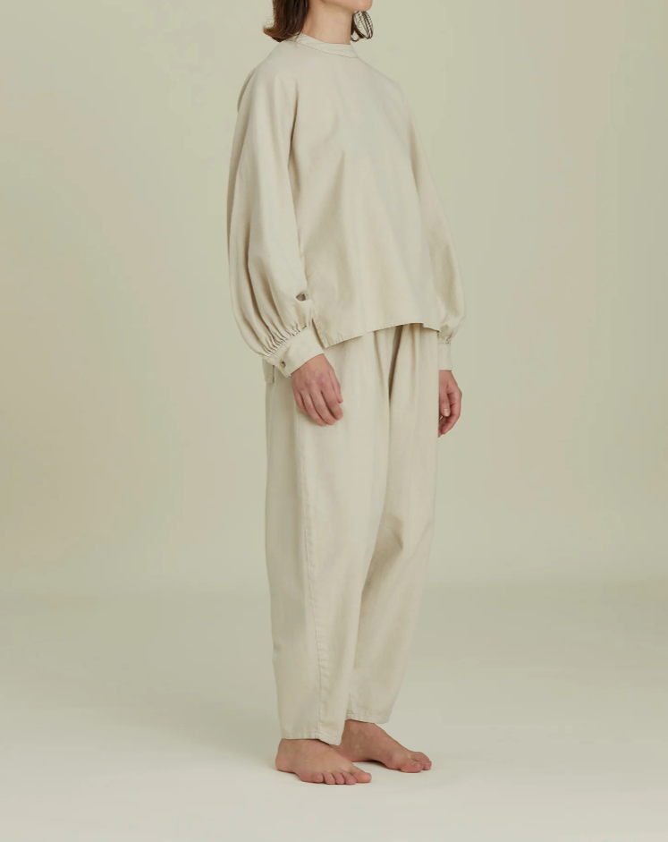 PUFF SLEEVE BLOUES / T-PSB06 / IVORY (Pre order item - ready to ship in 1-2 weeks)