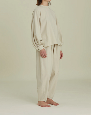 PUFF SLEEVE BLOUES / T-PSB06 / IVORY (Pre order item - ready to ship in 1-2 weeks)