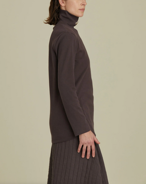 Organic Cotton Turtle Neck Top / OR-TNT22 / PLUM (Pre order item - ready to ship in 1-2 weeks)