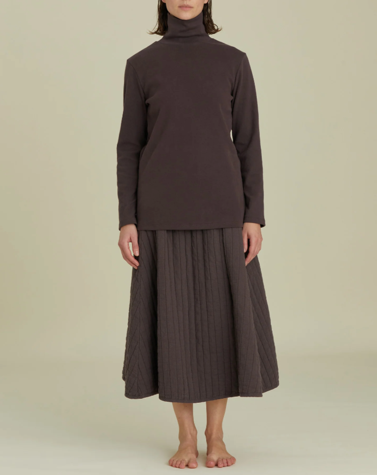 Organic Cotton Turtle Neck Top / OR-TNT22 / PLUM (Pre order item - ready to ship in 1-2 weeks)