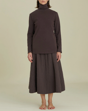 Organic Cotton Turtle Neck Top / OR-TNT22 / PLUM (Pre order item - ready to ship in 1-2 weeks)