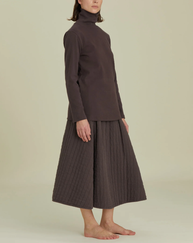 Organic Cotton Turtle Neck Top / OR-TNT22 / PLUM (Pre order item - ready to ship in 1-2 weeks)