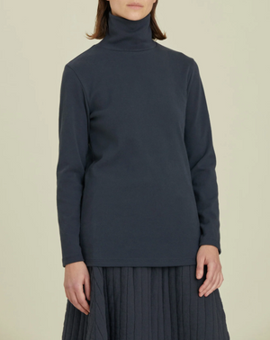 Organic Cotton Turtle Neck Top / OR-TNT22 / DARK NAVY (Pre order item - ready to ship in 1-2 weeks)
