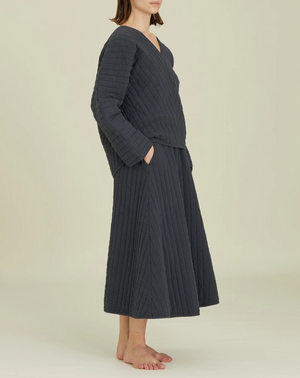 Quilted Skirt / CQ-APS01 / DARK NAVY (Pre order item - ready to ship in 1-2 weeks)