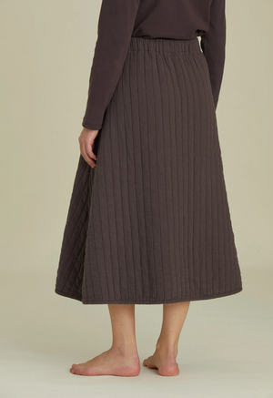 Quilted Skirt / CQ-APS01 / PLUM (Pre order item - ready to ship in 1-2 weeks)
