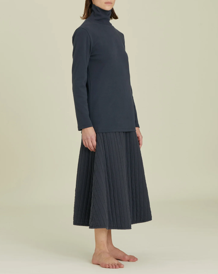Organic Cotton Turtle Neck Top / OR-TNT22 / DARK NAVY (Pre order item - ready to ship in 1-2 weeks)