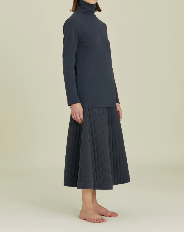 Quilted Skirt / CQ-APS01 / DARK NAVY (Pre order item - ready to ship in 1-2 weeks)