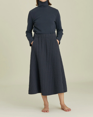 Quilted Skirt / CQ-APS01 / DARK NAVY (Pre order item - ready to ship in 1-2 weeks)