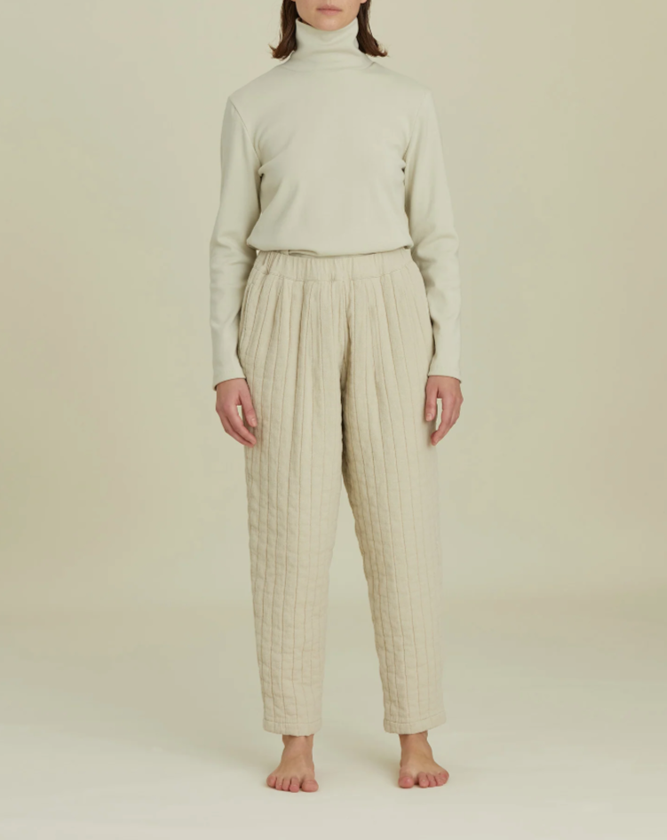 Quilted Easy Pants / CQ-PEP12 / IVORY (Pre order item - ready to ship in 1-2 weeks)