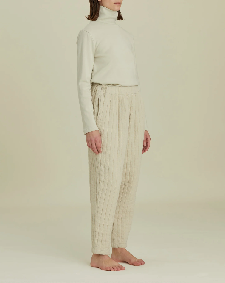 Quilted Easy Pants / CQ-PEP12 / IVORY (Pre order item - ready to ship in 1-2 weeks)