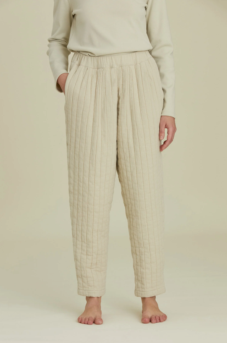 Quilted Easy Pants / CQ-PEP12 / IVORY (Pre order item - ready to ship in 1-2 weeks)