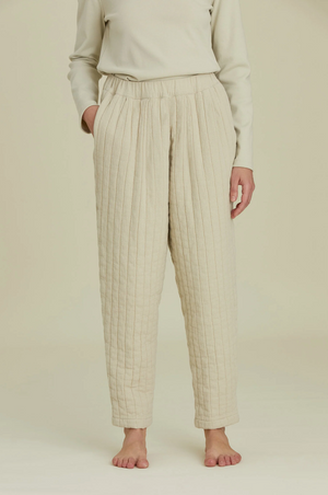 Quilted Easy Pants / CQ-PEP12 / IVORY (Pre order item - ready to ship in 1-2 weeks)