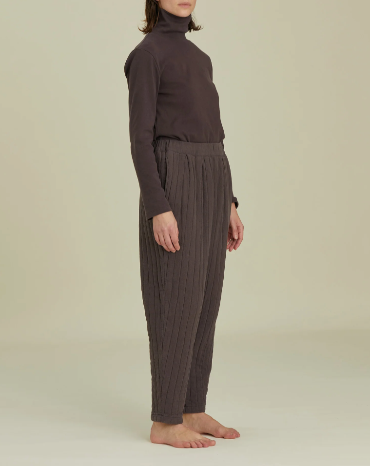 Quilted Easy Pants / CQ-PEP12 / PLUM (Pre order item - ready to ship in 1-2 weeks)