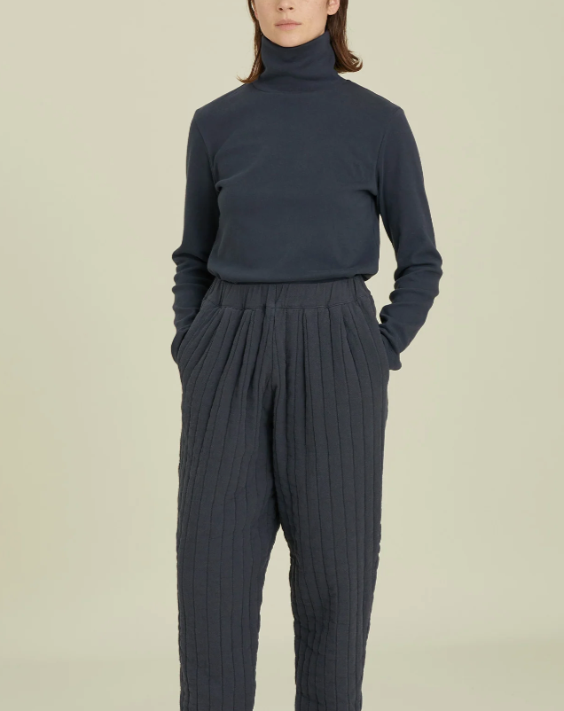 Organic Cotton Turtle Neck Top / OR-TNT22 / DARK NAVY (Pre order item - ready to ship in 1-2 weeks)
