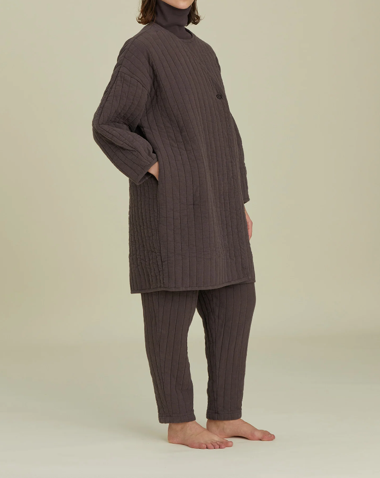 Quilted Easy Pants / CQ-PEP12 / PLUM (Pre order item - ready to ship in 1-2 weeks)