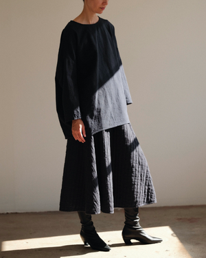 Quilted Skirt / CQ-APS01 / DARK NAVY (Pre order item - ready to ship in 1-2 weeks)