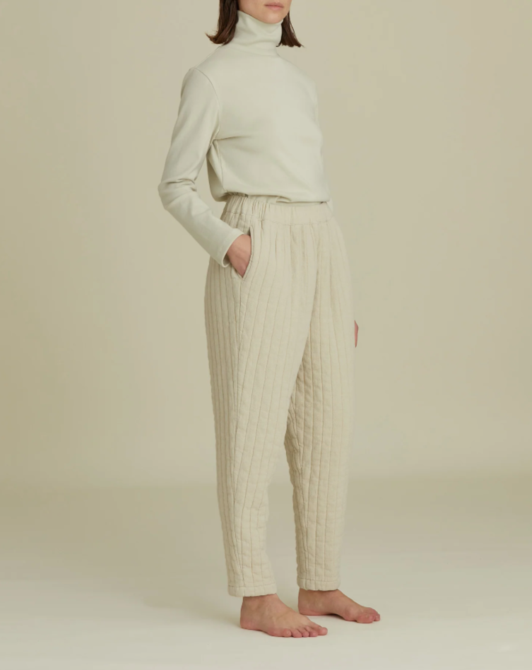 Quilted Easy Pants / CQ-PEP12 / IVORY (Pre order item - ready to ship in 1-2 weeks)