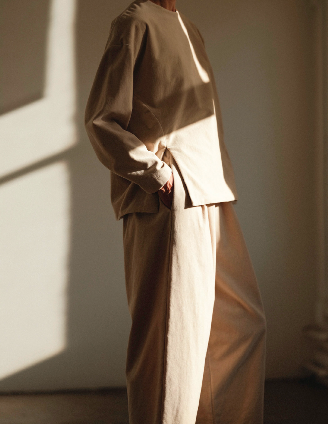 Wide Pants / V-WD16 / IVORY (Pre order item - ready to ship in 1-2 weeks)