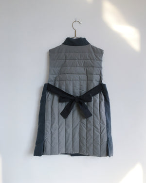 Folk Down Haori Vest - Grey