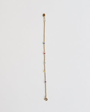 Bracelet in Gold plated 925 Silver & 5 Gemstones - 01805MCG