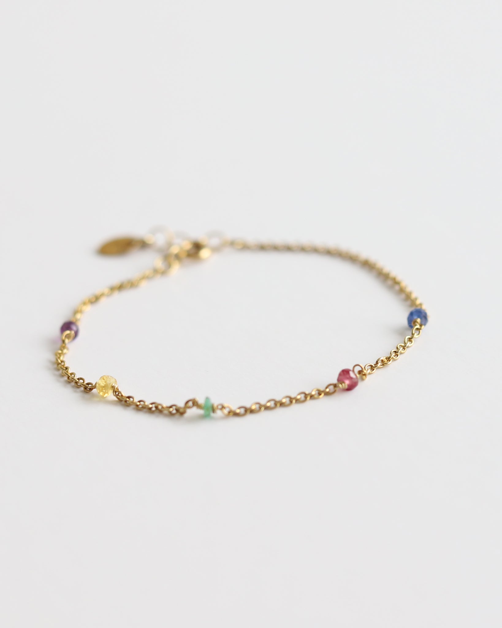 Bracelet in Gold plated 925 Silver & 5 Gemstones - 01805MCG