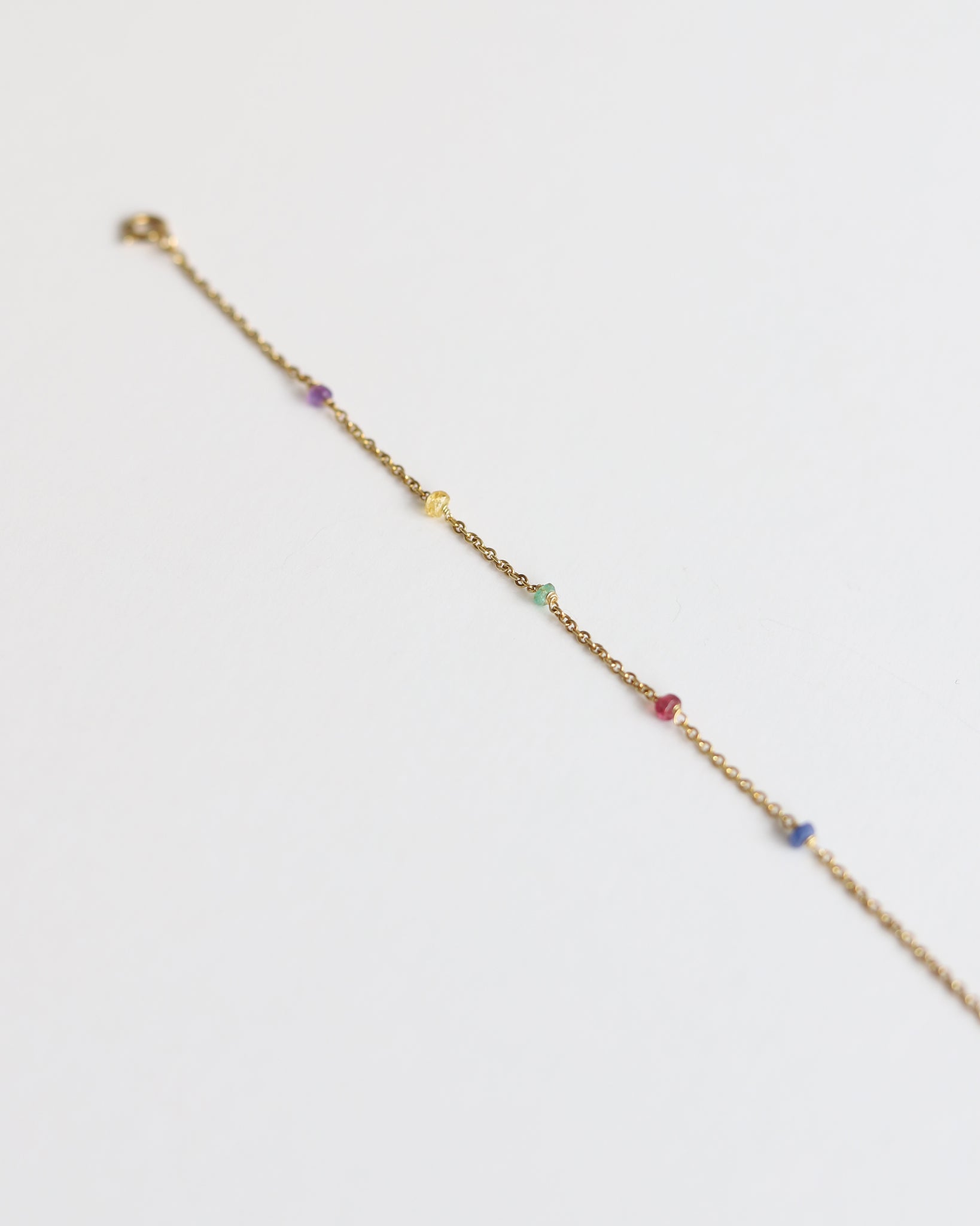 Bracelet in Gold plated 925 Silver & 5 Gemstones - 01805MCG