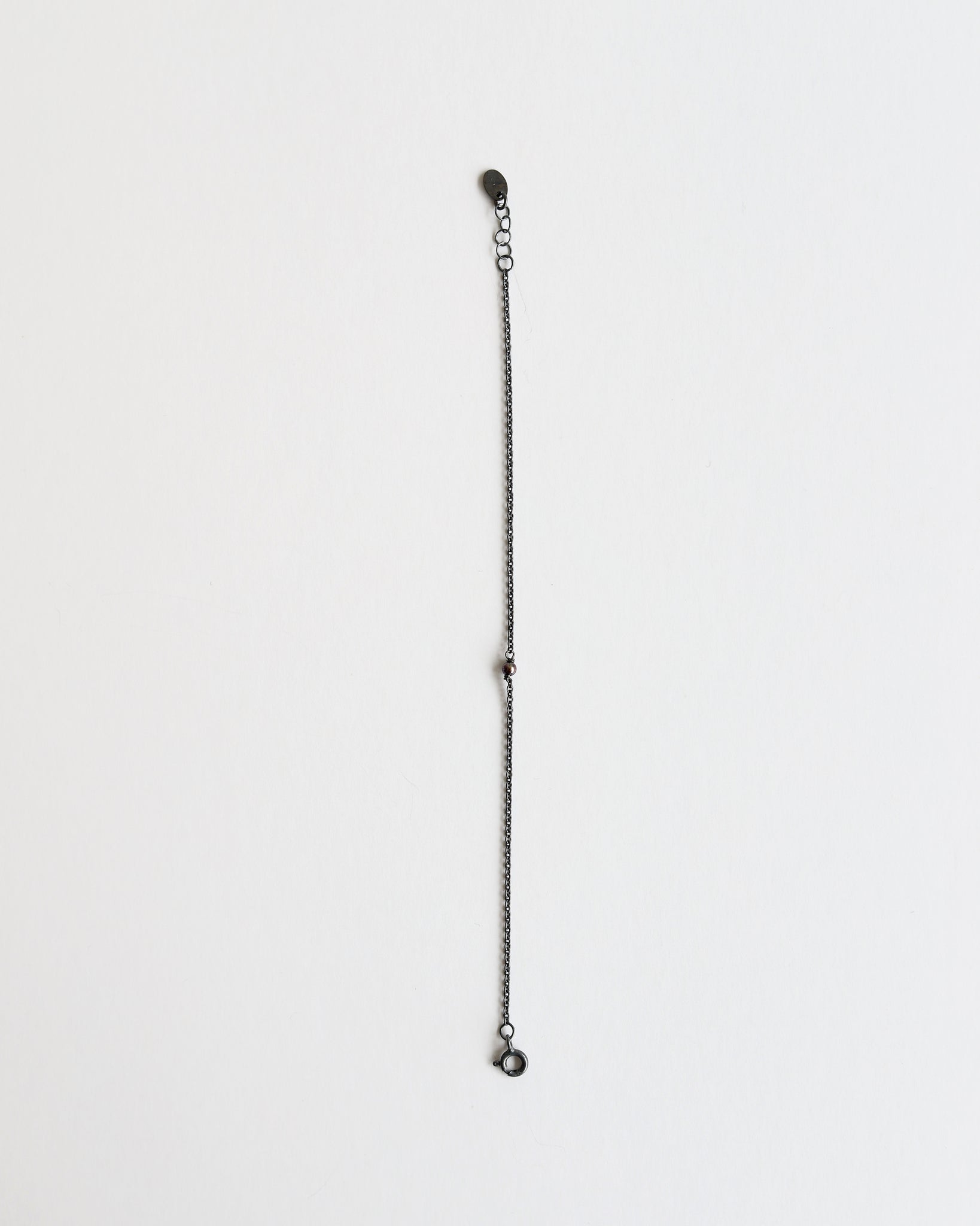 Bracelet in 925 Oxidised Silver & Black Akoya Pearl - 1701BPB