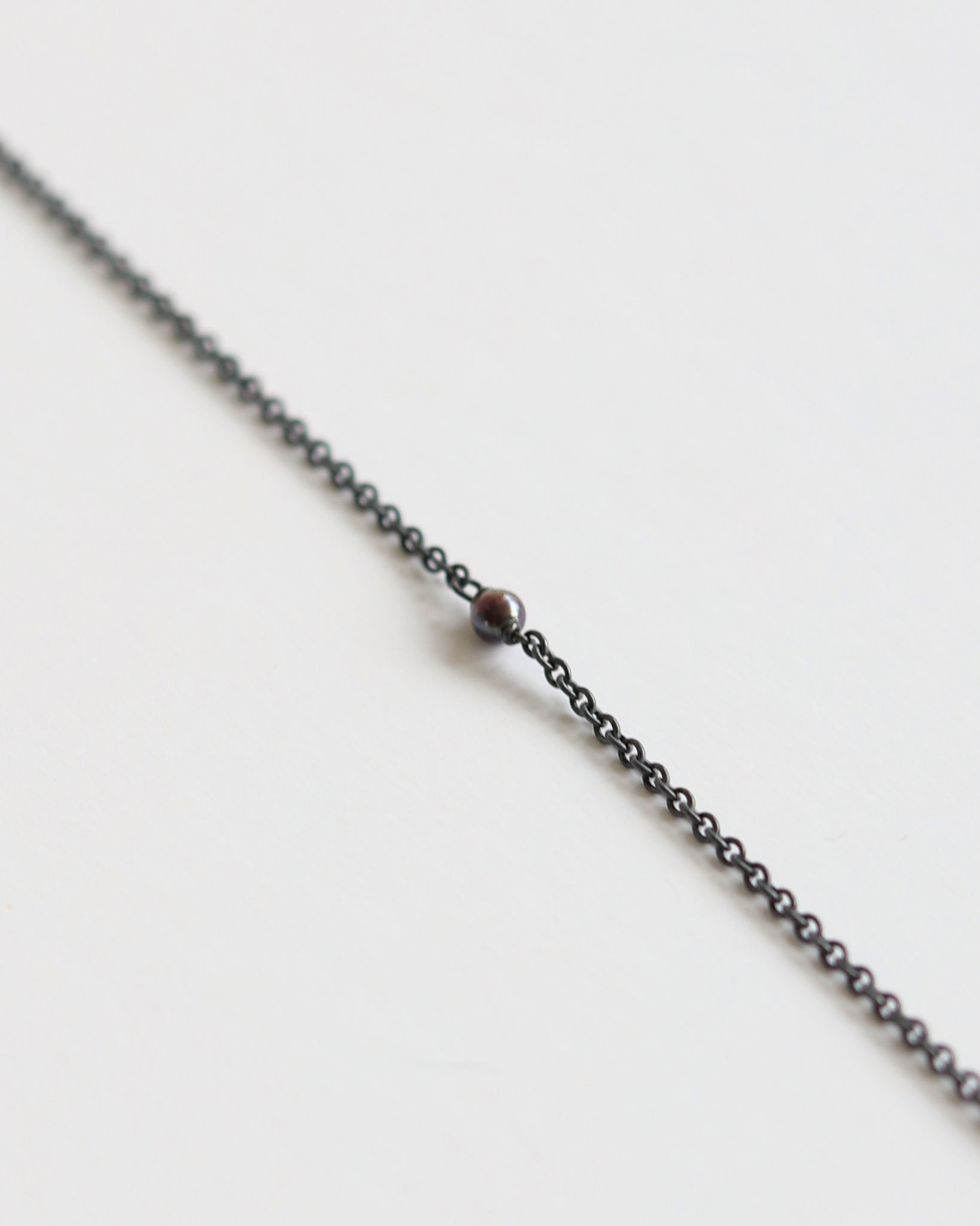 Bracelet in 925 Oxidised Silver & Black Akoya Pearl - 1701BPB