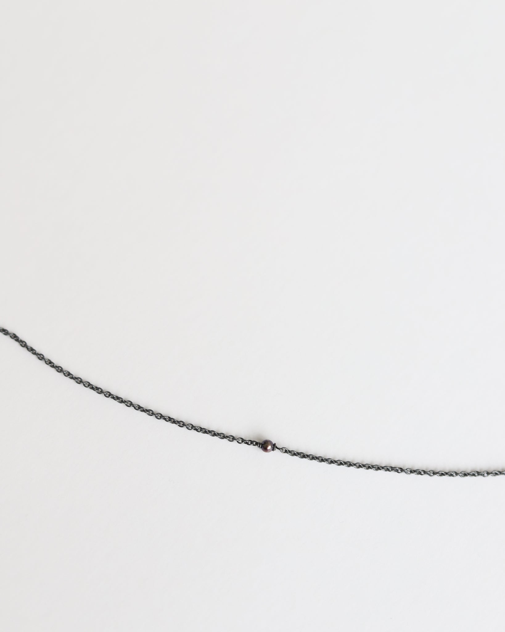 Bracelet in 925 Oxidised Silver & Black Akoya Pearl - 1701BPB