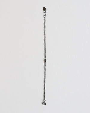 Bracelet in 925 Oxidised Silver & Raw Black Diamond - 01803DB