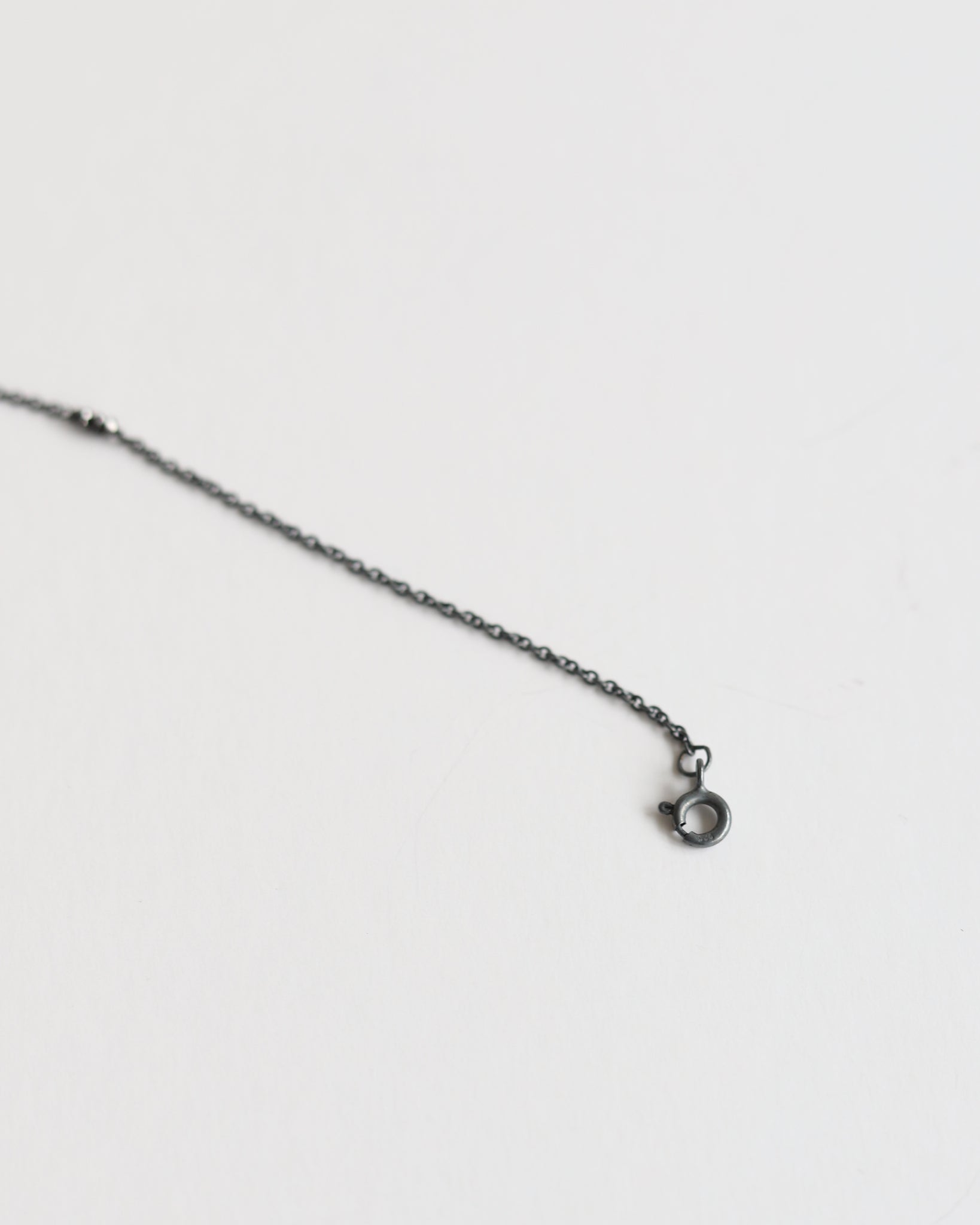 Bracelet in 925 Oxidised Silver & Raw Black Diamond - 01803DB