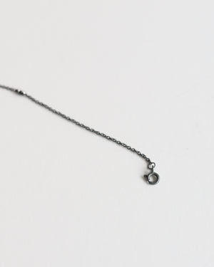 Bracelet in 925 Oxidised Silver & Raw Black Diamond - 01803DB